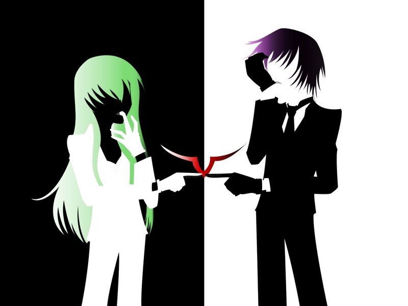 Two Figures Holding a Knife