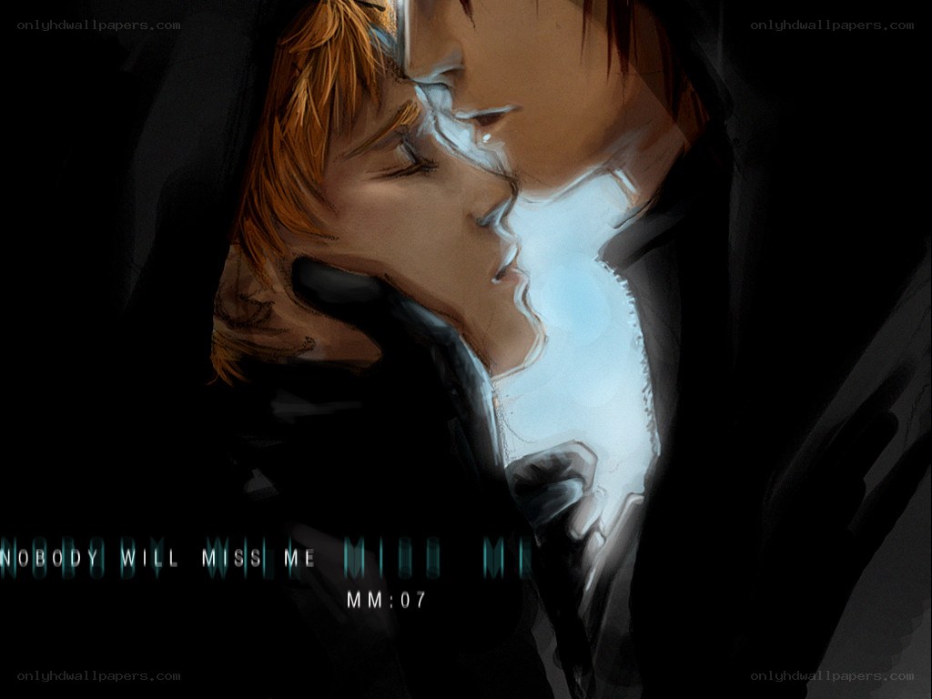 two figures in a close embrace