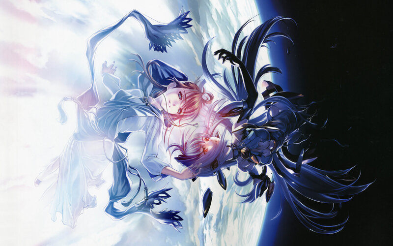 Two figures in a cosmic clash