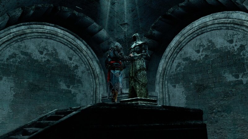 Two Figures in a Crypt