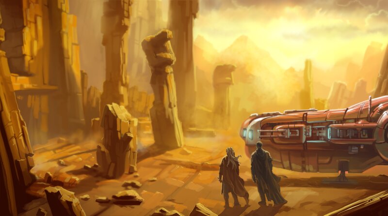 Two Figures in a Desert