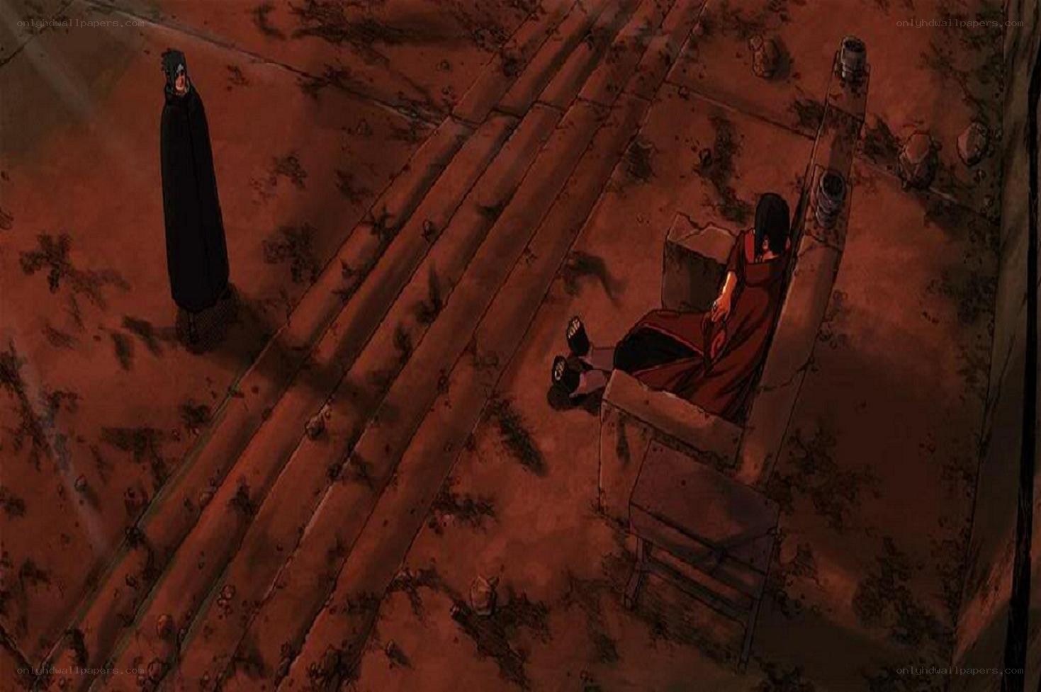 Two figures in a desolate arena