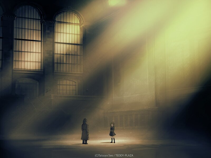 Two Figures in a Hall — Yellow