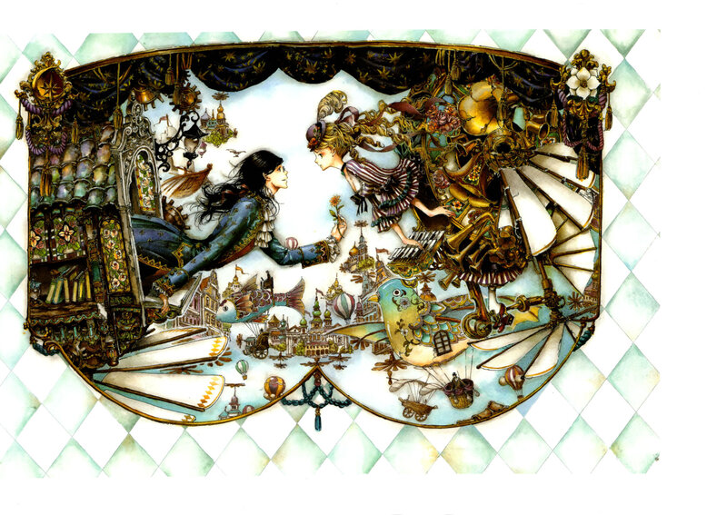 Two Figures in a Mechanical City