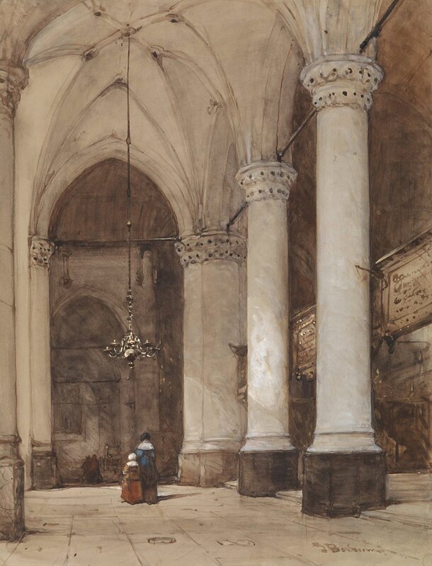 Two Figures in Church