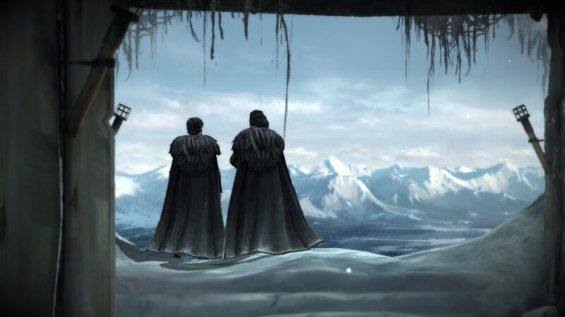 Two Figures in Cloaks — Gray, Dramatic