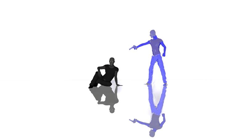Two Figures in Confrontation