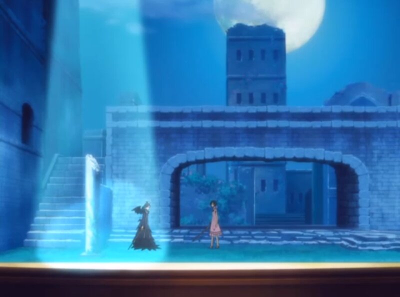 Two Figures in Courtyard