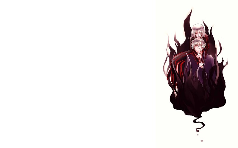 two figures in dark cloak