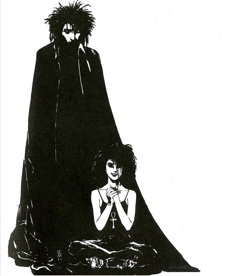 Two figures in dark cloaks