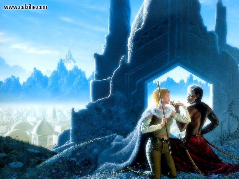 Two Figures in Fantasy Setting