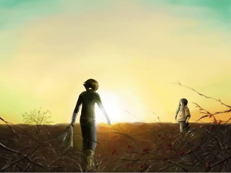 Two Figures in Field