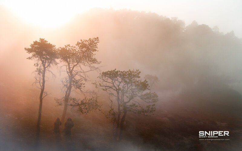 Two Figures in Fog
