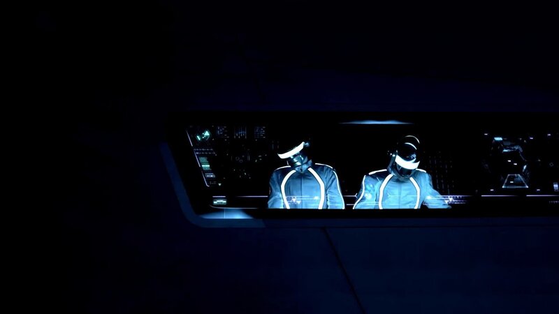 Two Figures in Helmets — Black, Dark, Futuristic
