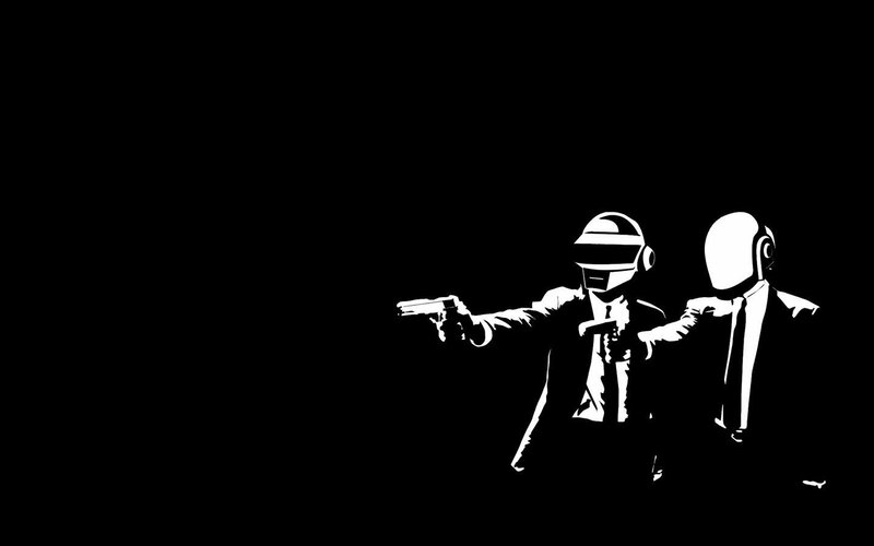 Two Figures in Helmets — Black, Dramatic, Illustration, Guns