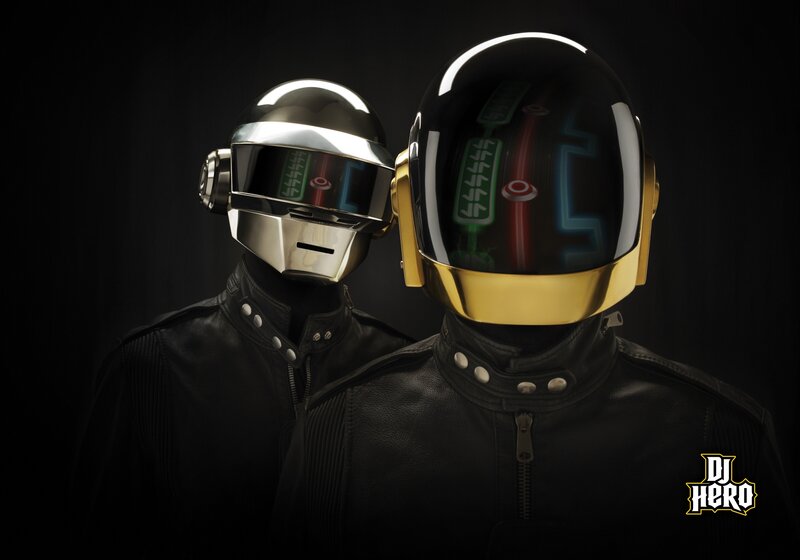 Two Figures in Helmets — Black, Dramatic, Photograph