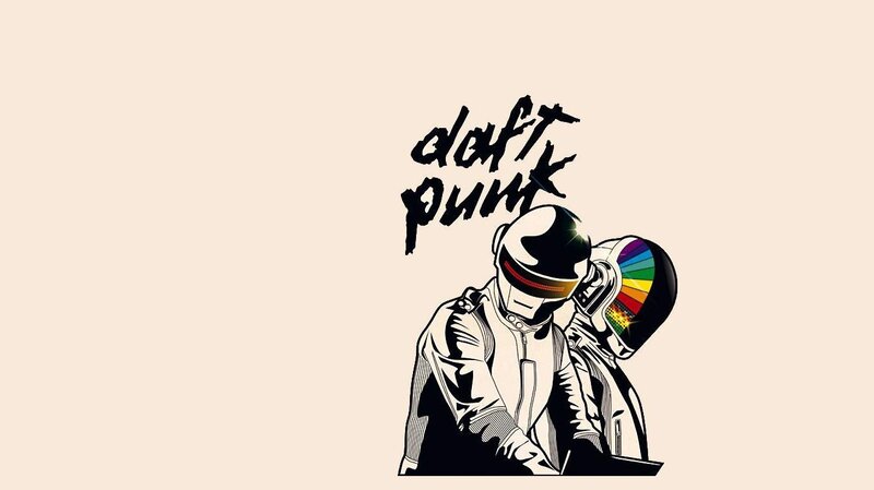 Two Figures in Helmets — Black, Minimalist, Illustration, Jackets
