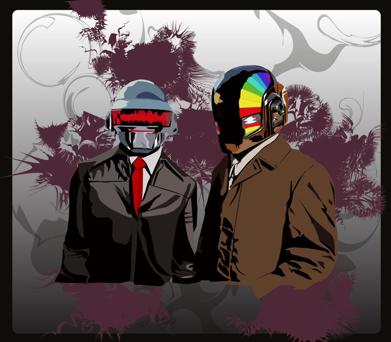 Two Figures in Helmets — Gray