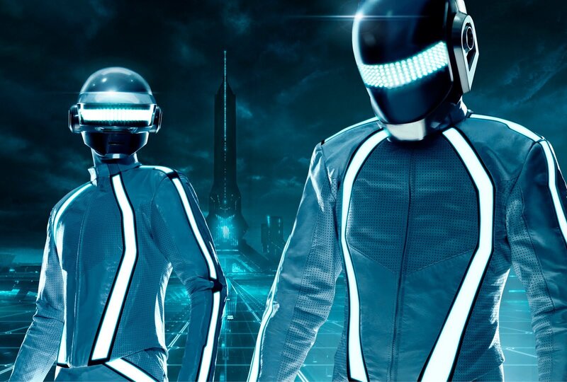 Two Figures in Helmets — Jackets