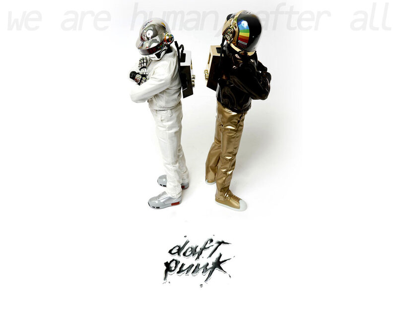 Two Figures in Helmets — White, Minimalist