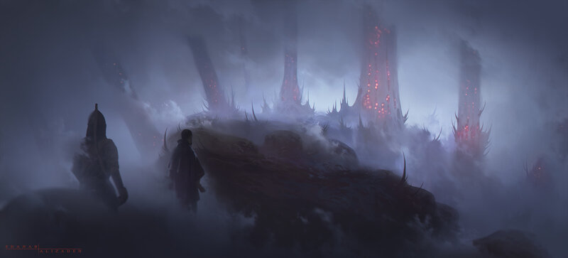 Two Figures in Mist
