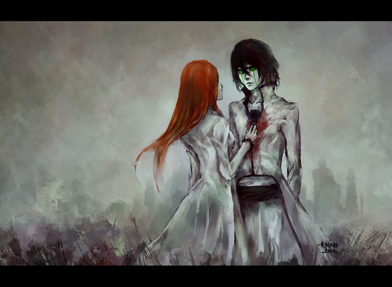 Two Figures in White Robes — Dramatic