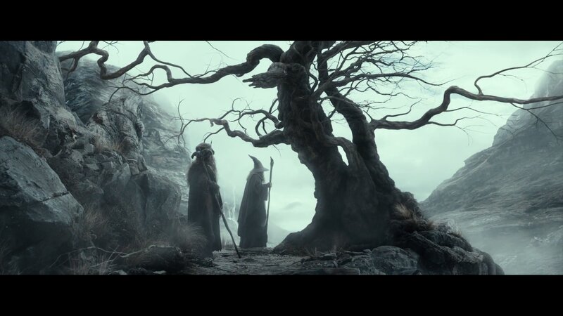 Two Figures Near a Tree