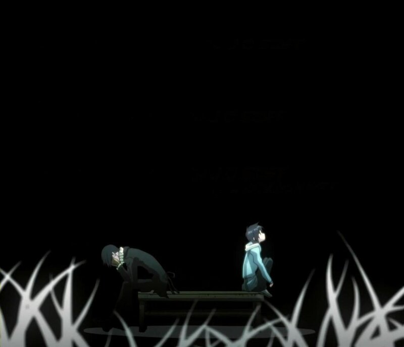Two Figures on a Bench — Black