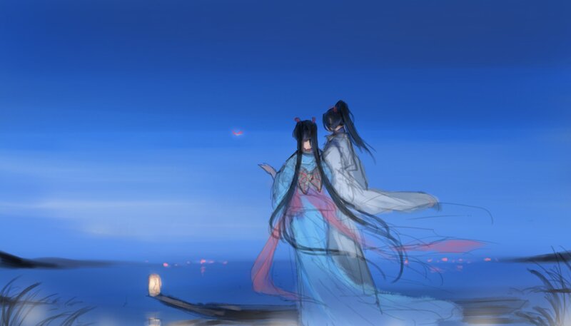 Two Figures on a Boat