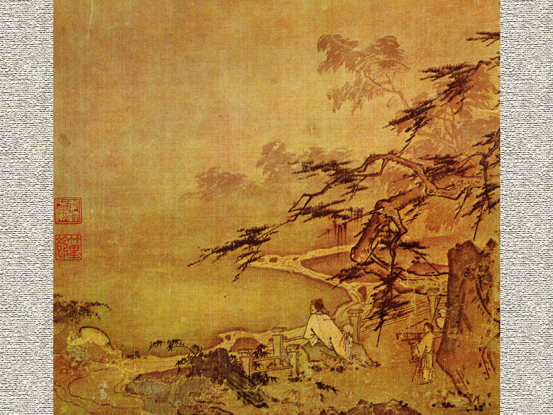 Two Figures on a Hillside