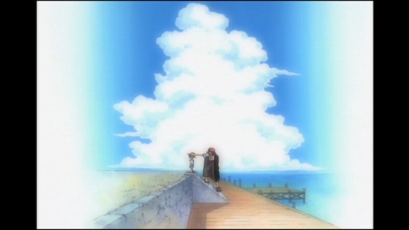 Two figures on a pier