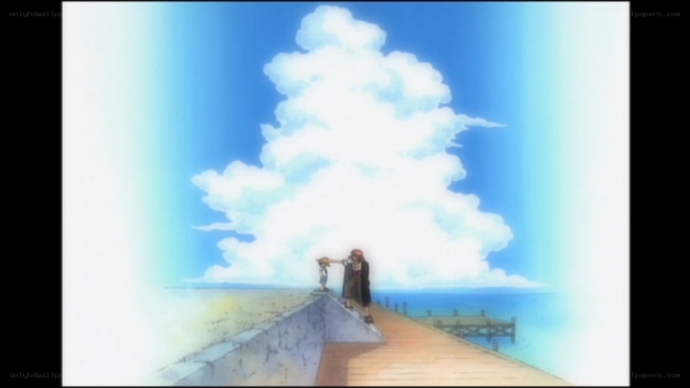 Two figures on a pier