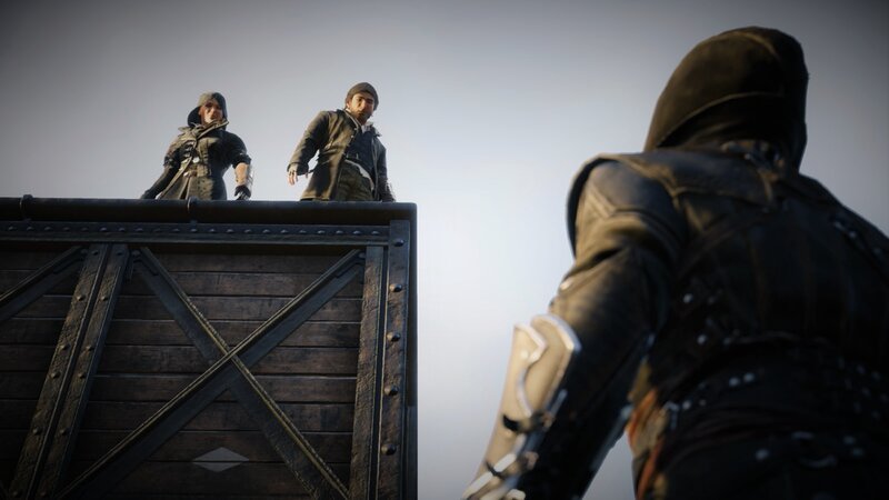 Two Figures on a Platform — Black