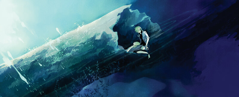Two Figures on a Rock
