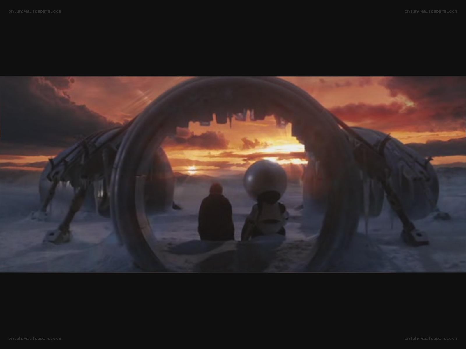 two figures on alien planet