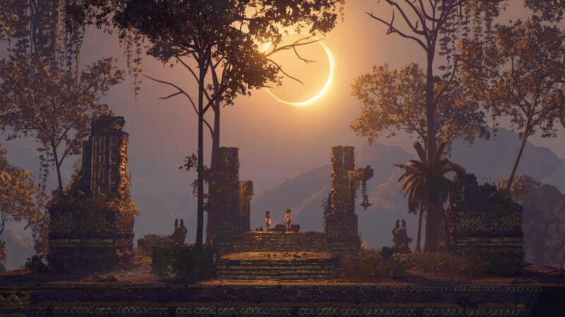 Two Figures on Ruins