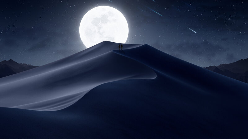 Two Figures on Sand Dune