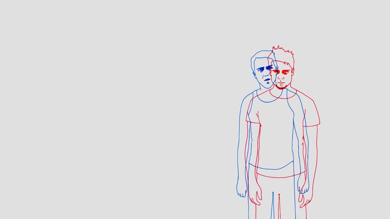 Two Figures Overlapping