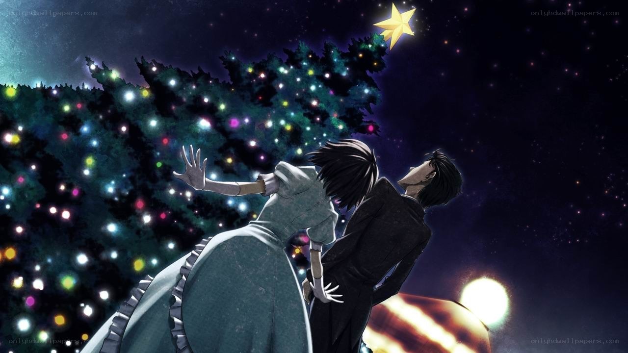 two figures under a starry sky