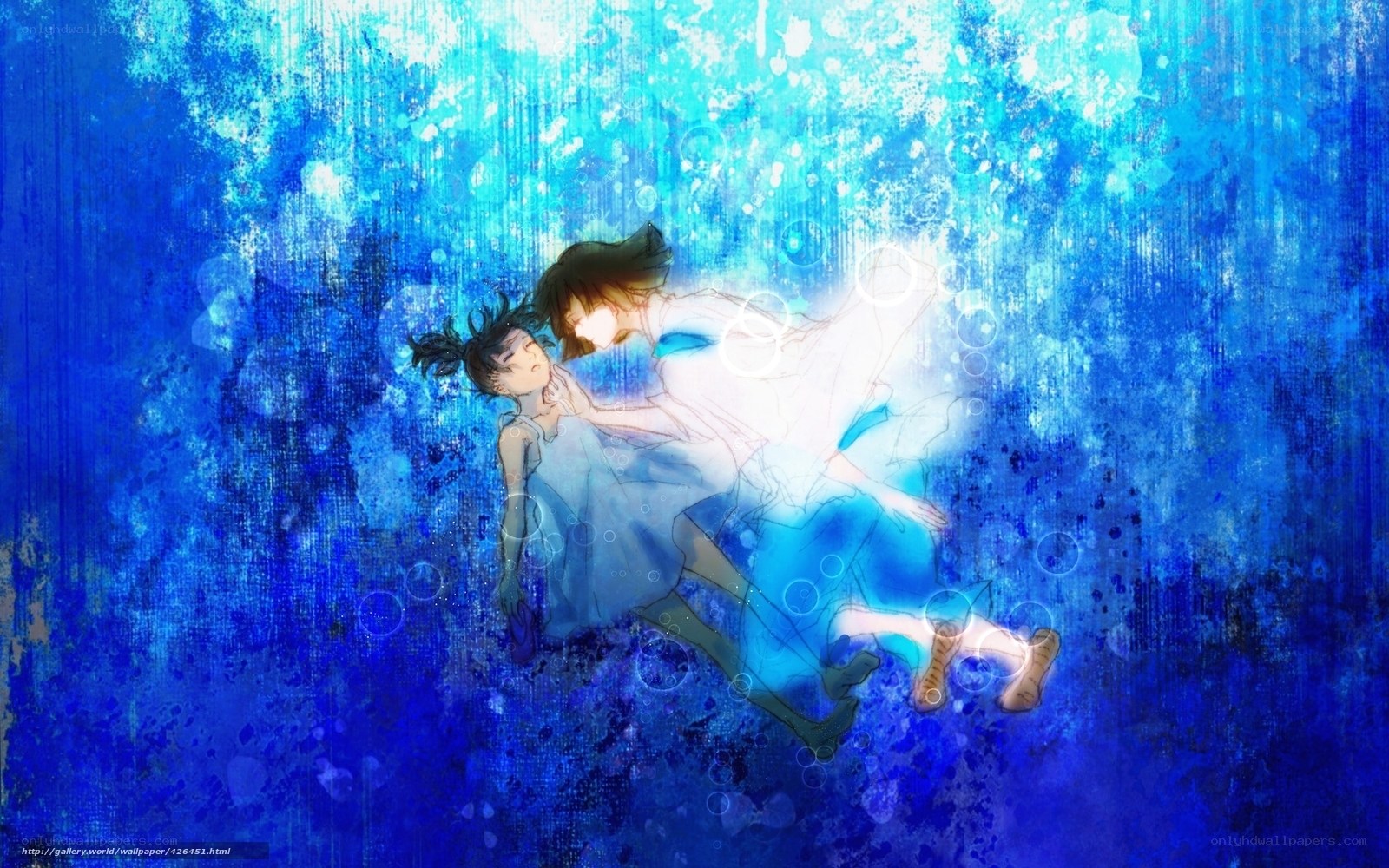 two figures underwater