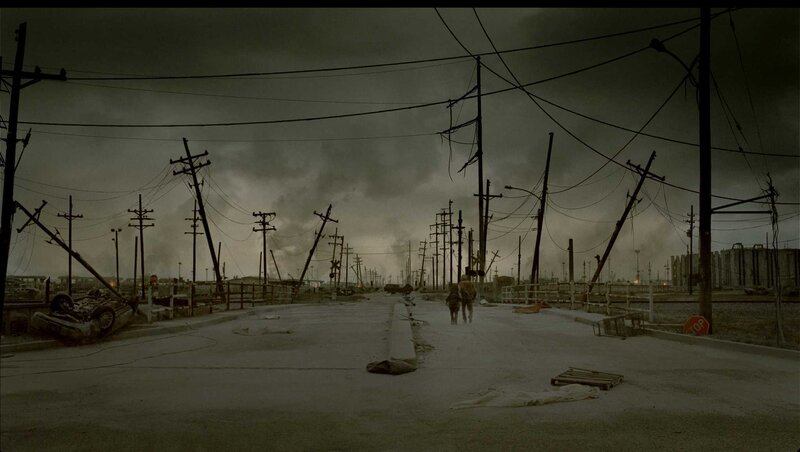 Two Figures Walking — Gray, Apocalyptic