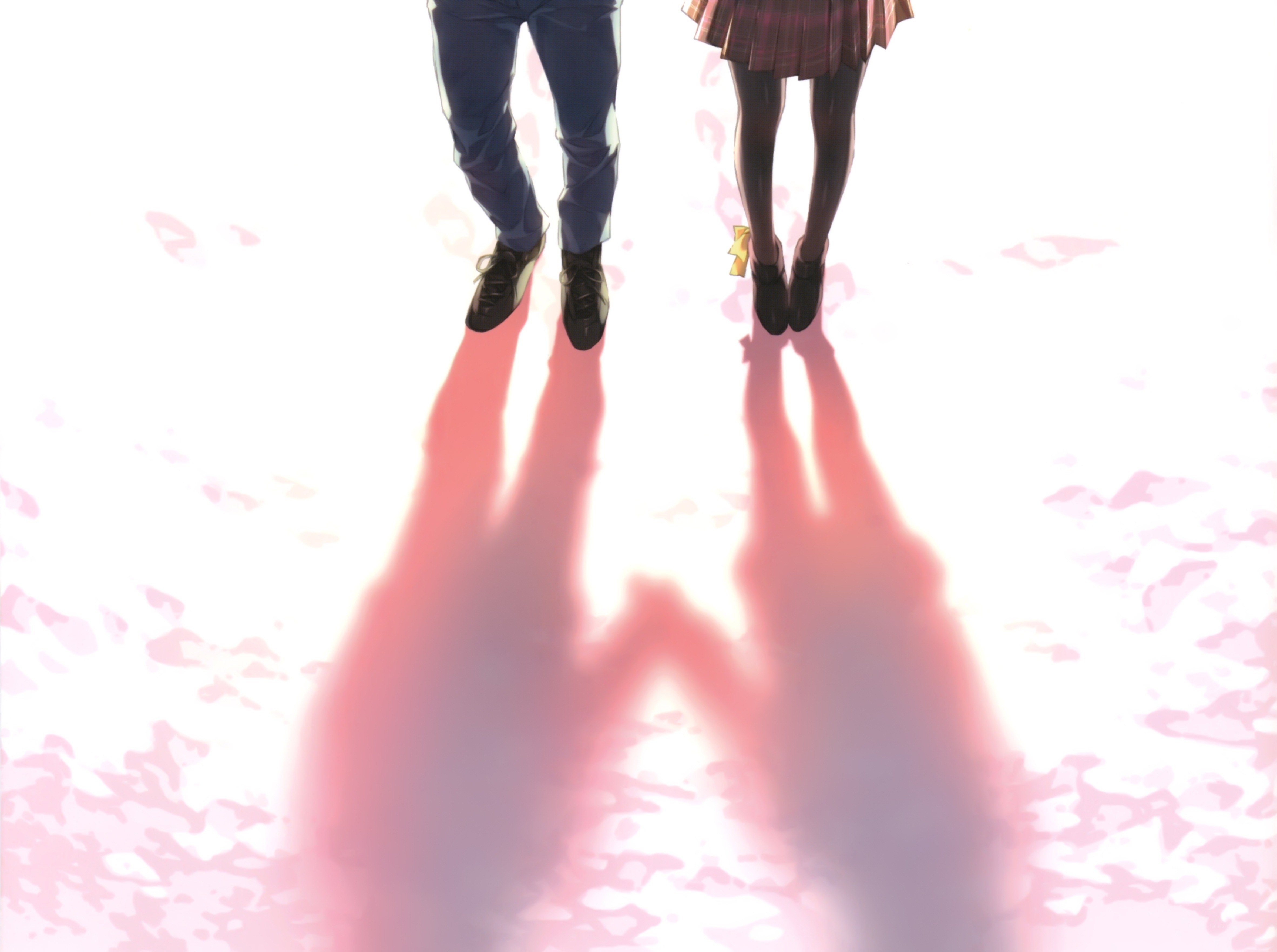 two figures walking together