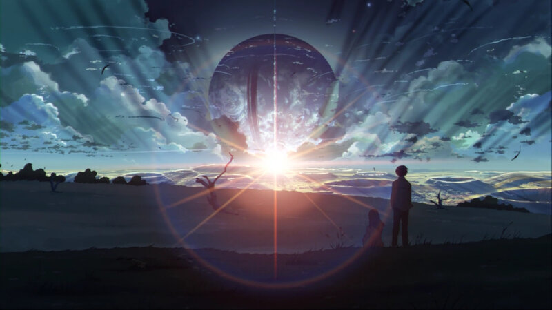 two figures watch a celestial event