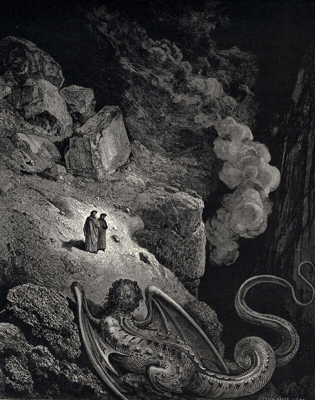Two Figures with a Demon