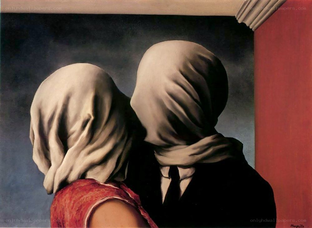 Two Figures with Cloths Over Heads