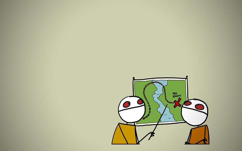 Two Figures with Map