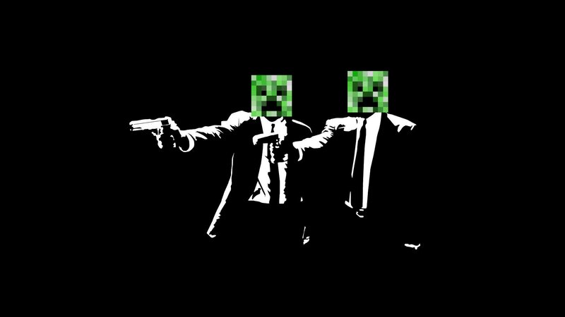 Two Figures with Pixelated Heads