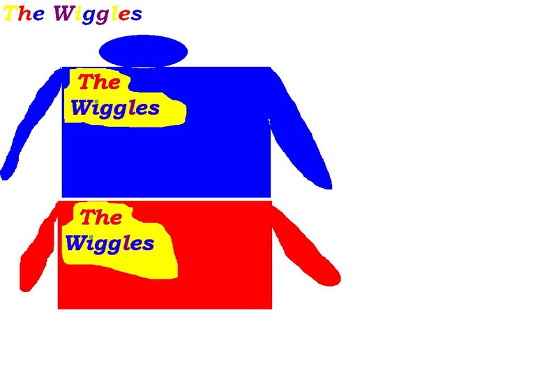 Two Figures with Text — Blue