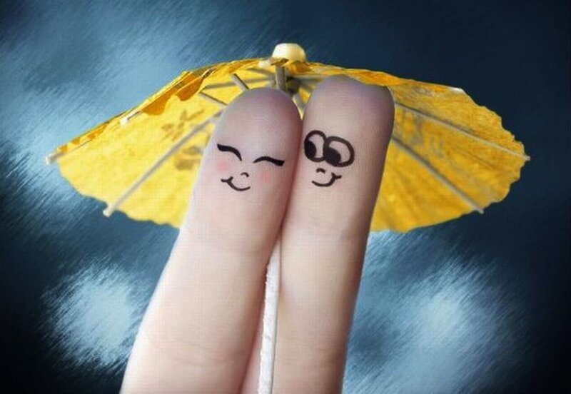 Two Fingers with Faces