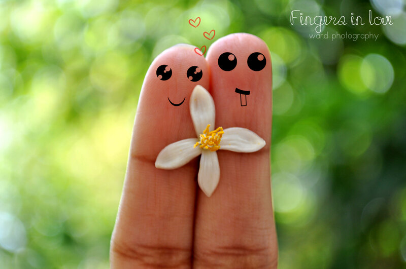 Two Fingers with Flower